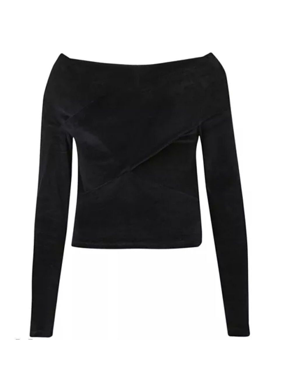 ALLSAINTS Black Velvet Delta Top US 8